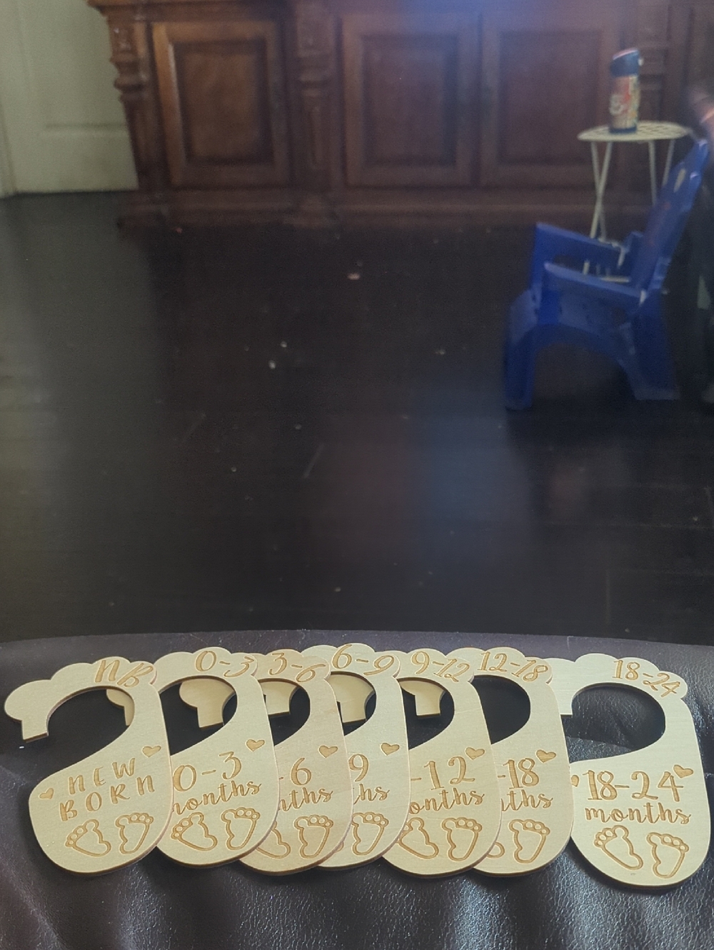 Wooden Baby Closet Dividers - Neutral Natural Set (0-24 Months)